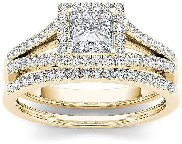European And American Couple Ring Gold-plated Inlaid