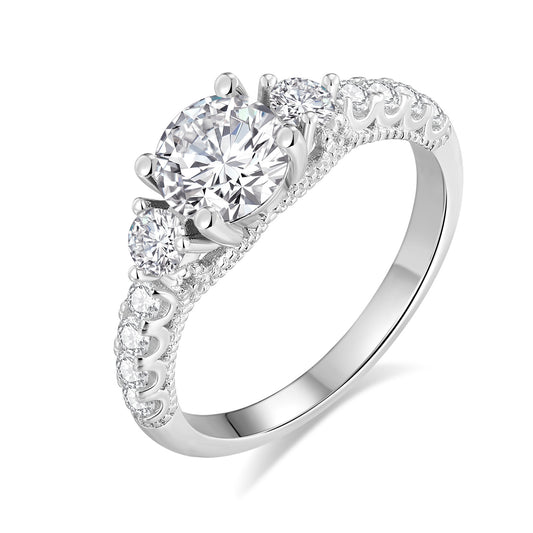 S925 Silver Inlaid Zircon Fashion Design Ring