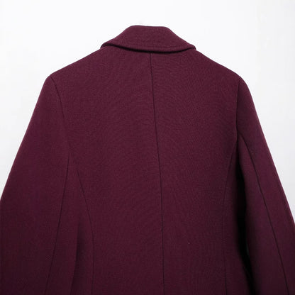 Double Row Ornament Long Overcoat Outerwear