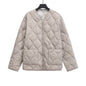 New All-match Rhombus Line Hemming Design Zipper Pocket Jacket