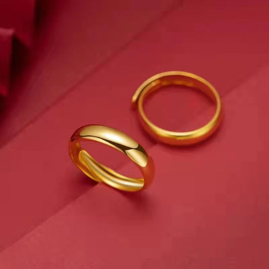 Glossy Couple's Opening Adjustable Ring