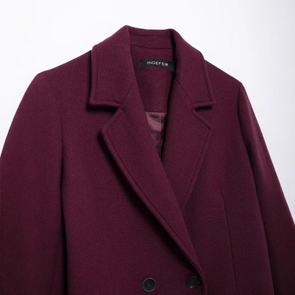 Double Row Ornament Long Overcoat Outerwear