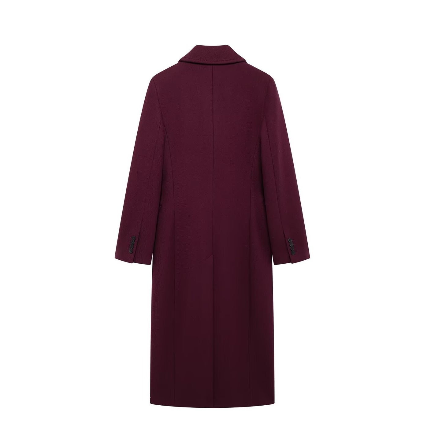 Double Row Ornament Long Overcoat Outerwear