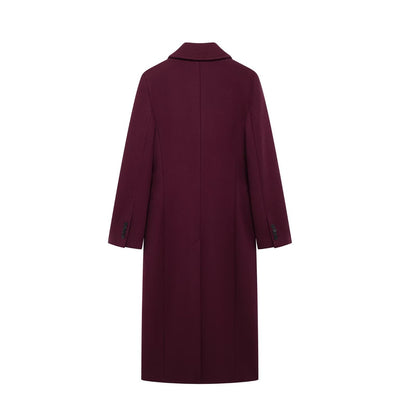 Double Row Ornament Long Overcoat Outerwear