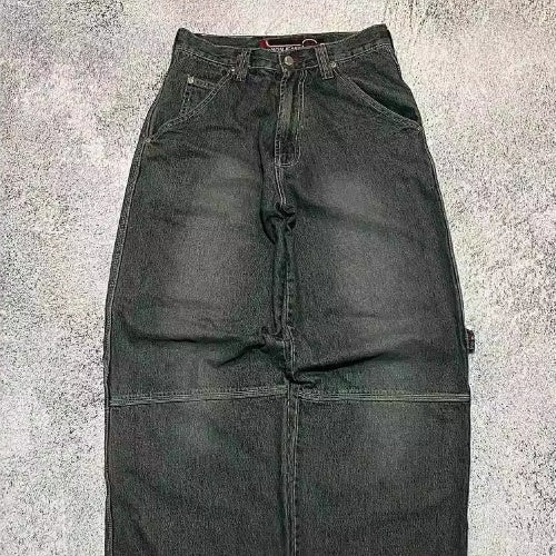 Spring New Street Retro Minority Trendy Brand Wide Leg Jeans Men's Straight