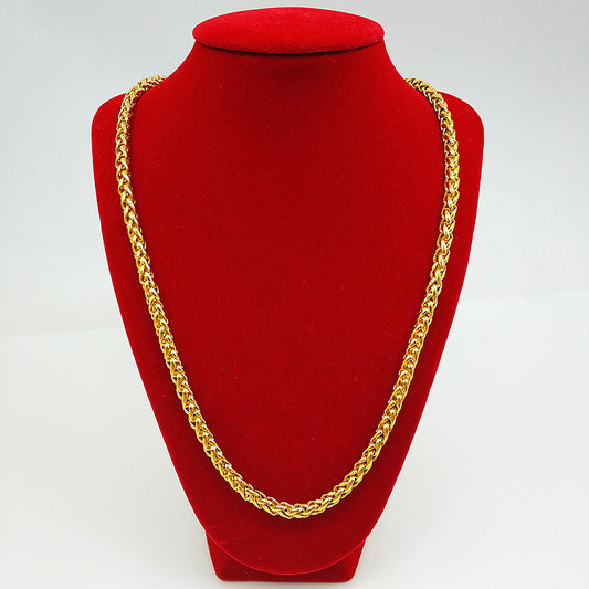 Brass Gold-plated Necklace Men And Women