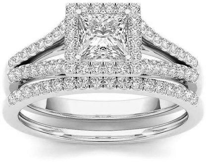 European And American Couple Ring Gold-plated Inlaid